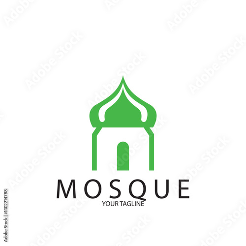 mosque icon vector illustration template design