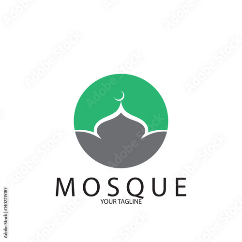 mosque icon vector illustration template design