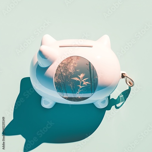 Piggy Bank Nature Scene