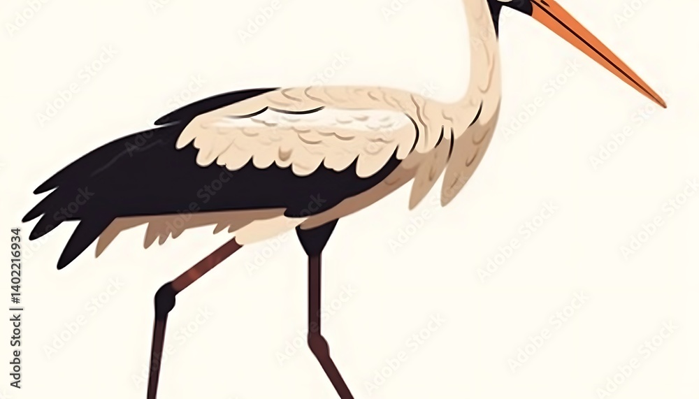 Obraz premium Stork Illustration