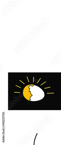 vector illustration of egg,crack on egg vector illustration on colorful background,crack on egg isolated design for template, banner and poster 
