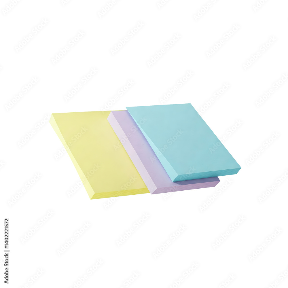 sticky notes pad on solid white background sticky notes pad on solid white background