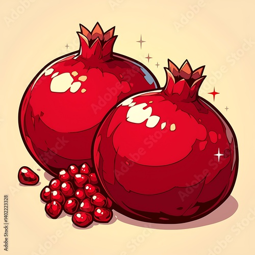Pomegranates Illustration