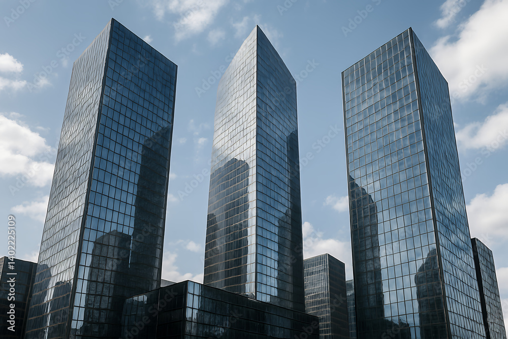 modern office skyscraper building in the city modern office skyscraper building in the city