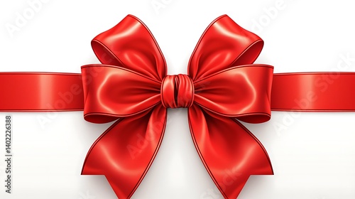 Red Bow on Ribbon