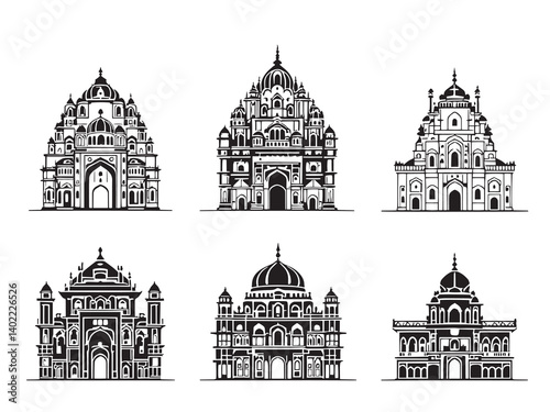 Houses of Parliament Clear Vision Simple Black Line Art on White Background