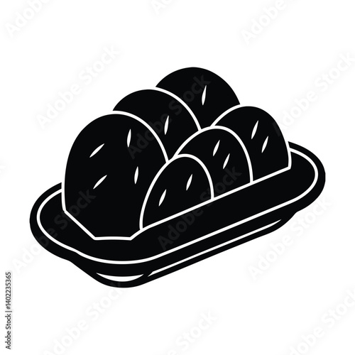Delicious bread vector art illustration