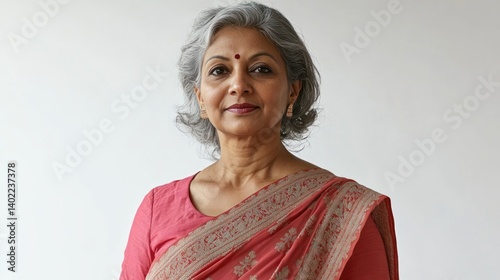 Mature woman in traditional attire