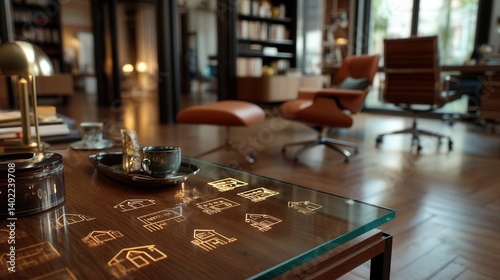 Wallpaper Mural Peaceful modern office space with stylish furniture in design studio Torontodigital.ca