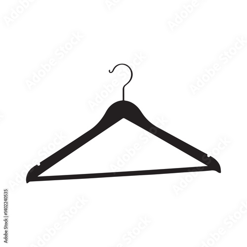 Hanger black silhouette vector illustration on white background