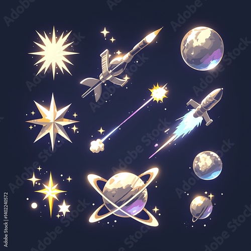 Space Rockets & Planets