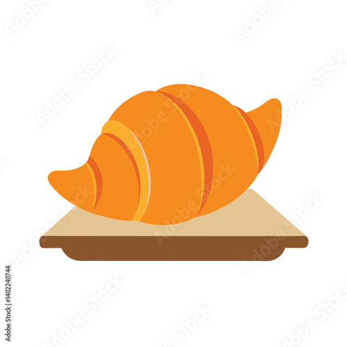  Testy croissant vector art illustration 