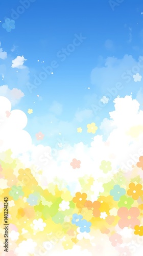 Spring Sky, Floral Cloudscape