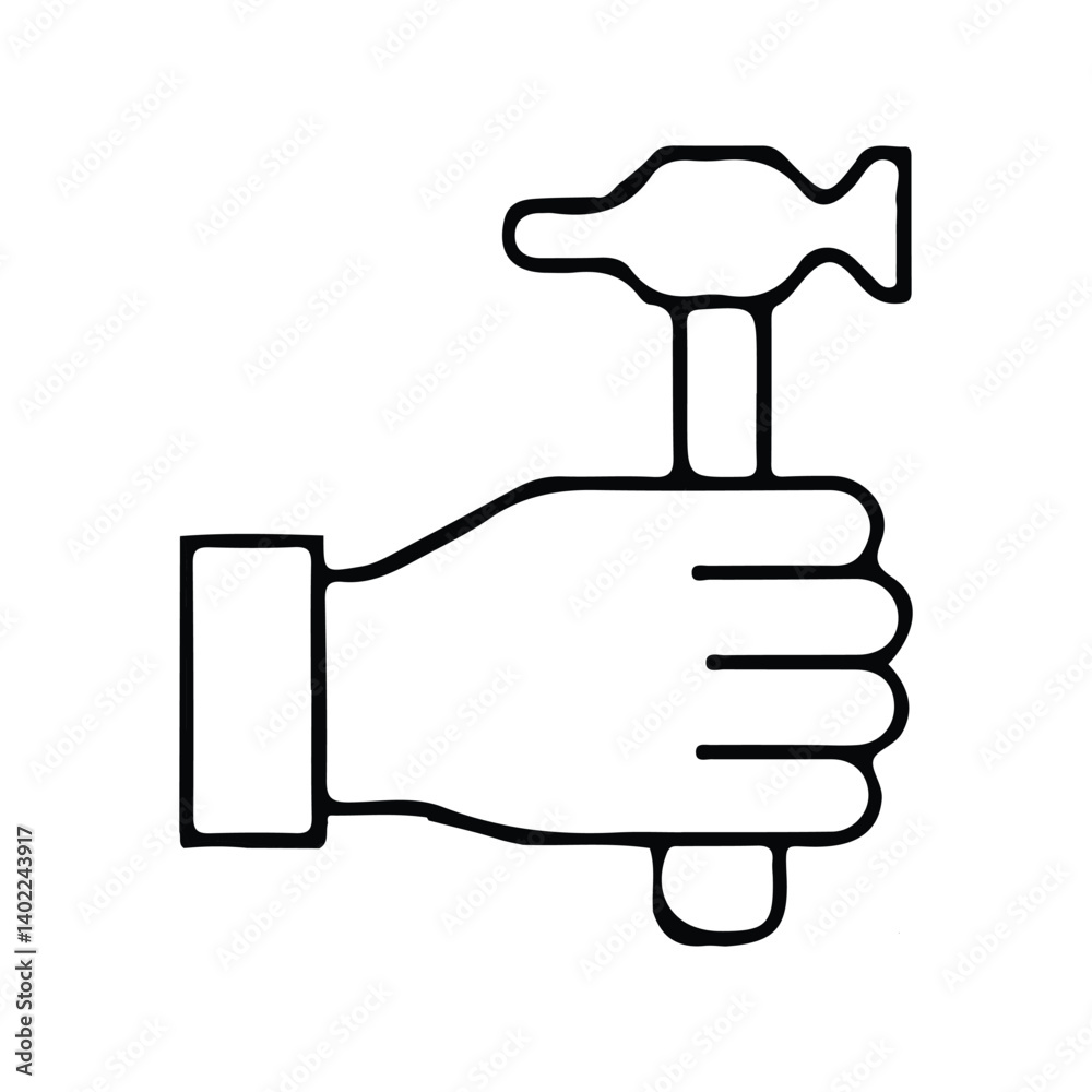hand holding hammer hand holding hammer