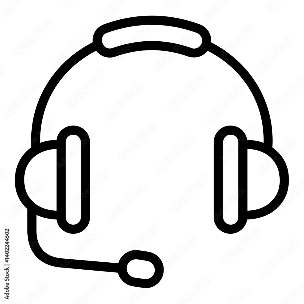 headphone icon line headphone icon line