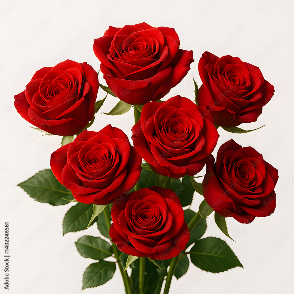 Obraz premium A beautiful bouquet of vibrant red roses.