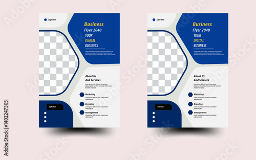 A4 Size Creative Simple Modem Corporate Business flyer design template


