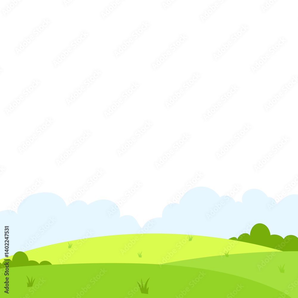 Green Field Illustration Green Field Illustration