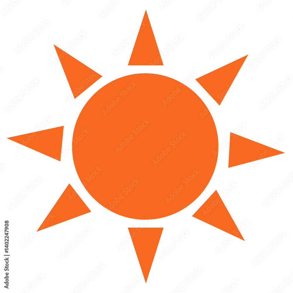 シンプルな太陽（線なし）