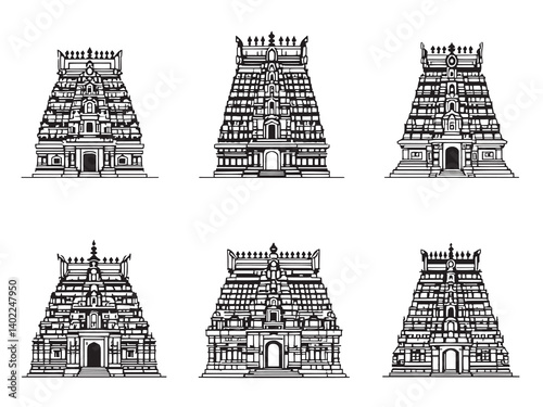 Milan Cathedral Line Art Illustration