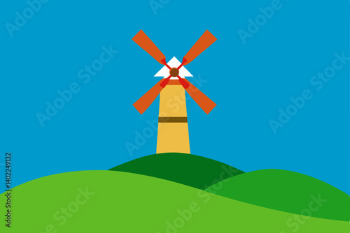 wind mill in the field