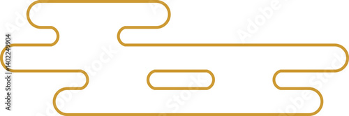 Chinese Golden Cloud Outline