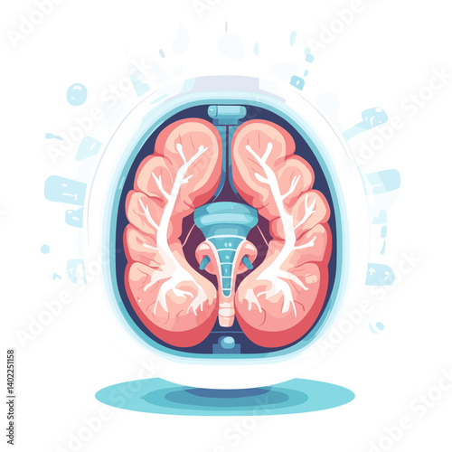 Detailed Illustration of Human Brain Anatomy