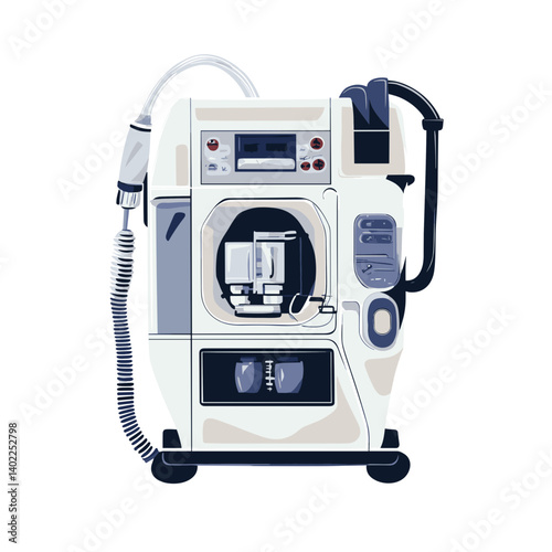 Portable Medical Respirator Illustration
