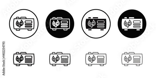 anaerobic digestion biomass icon Flat art illustration in outline