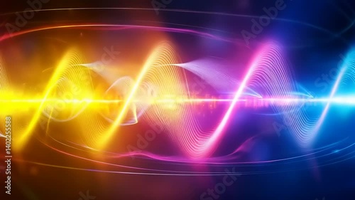 Vibrant sound waves in motion