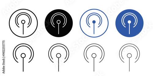 Broadcast Icon Flat art illustration in outline