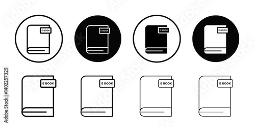 E book download icon Flat art illustration in outline