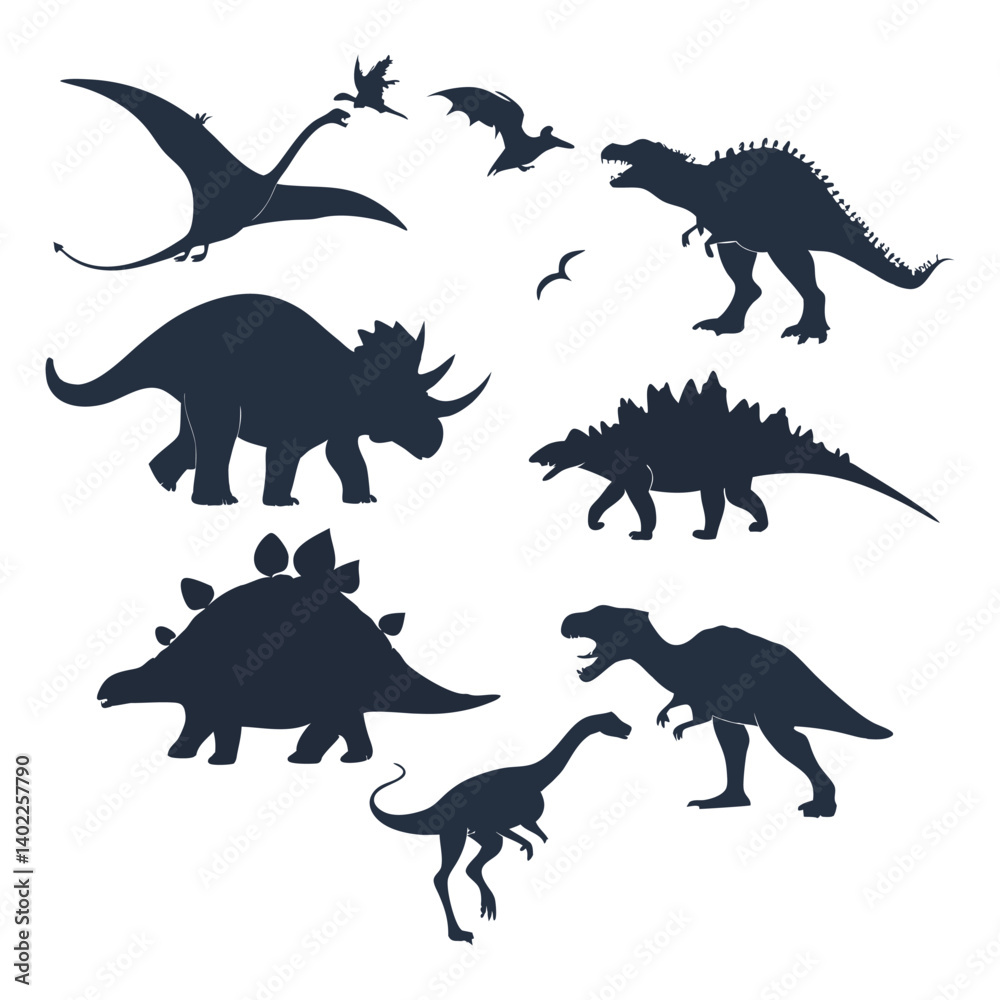 Obraz premium set of dinosaurs