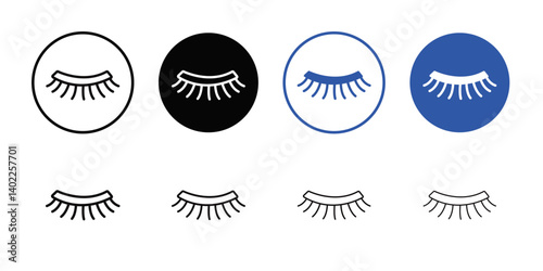 False eyelashes icon Flat art illustration in outline