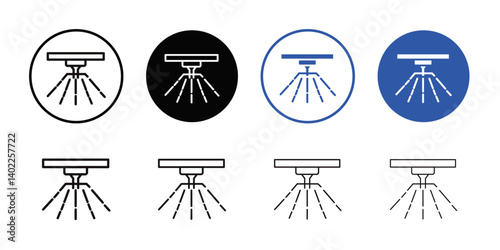 fire sprinkler icon Flat art illustration in outline