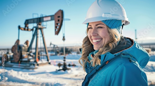 The smiling oilfield worker