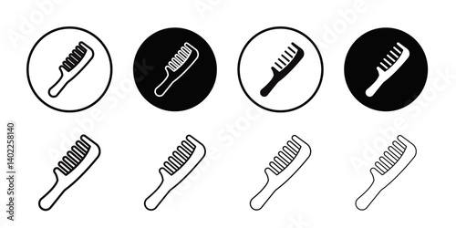 Hair comb icon Flat art illustration in outline