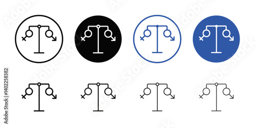 Hormone imbalance icon Flat art illustration in outline