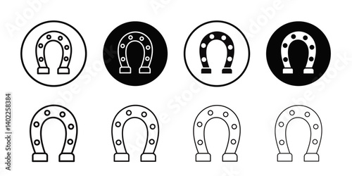 Horseshoe icon Flat art illustration in outline