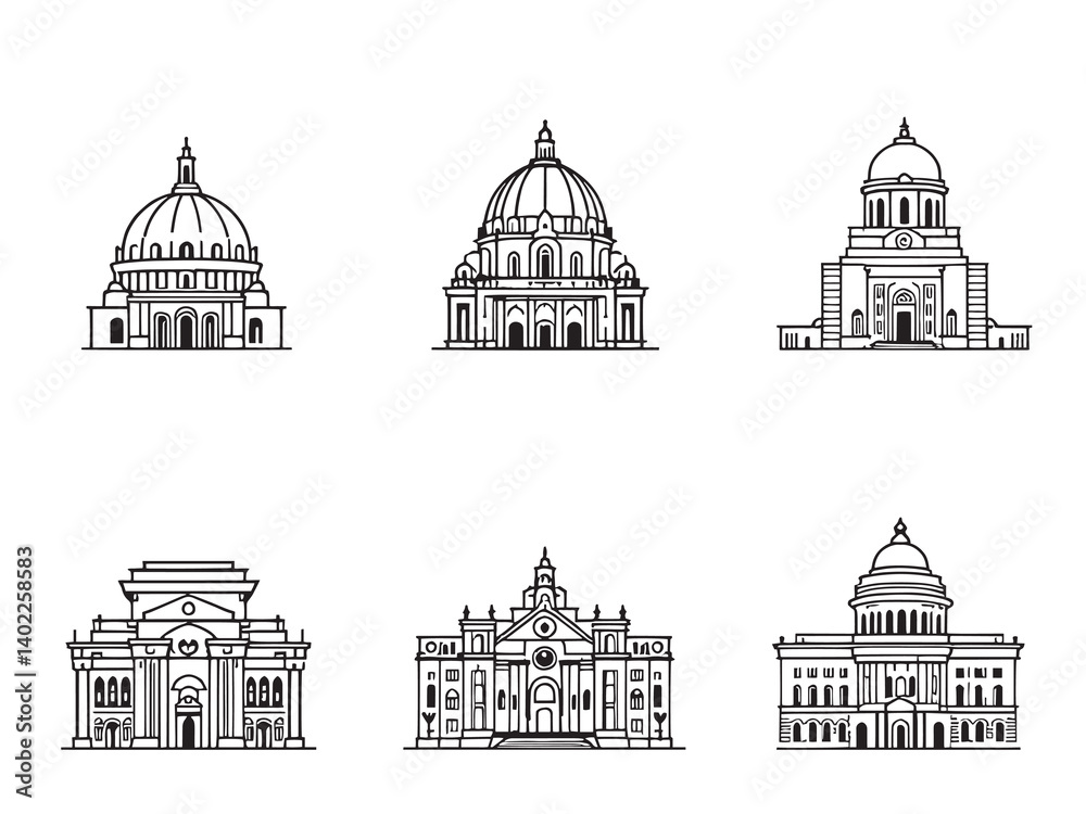 Obraz premium Palacio de Bellas Artes Line Art