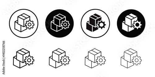 logistics management icon Flat art illustration in outline