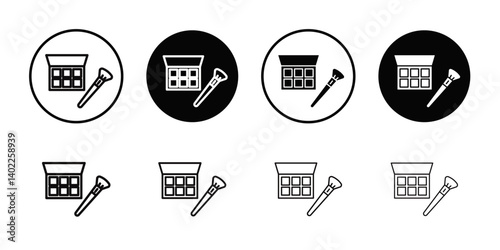 makeup icon Flat art illustration in outline