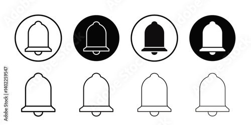 Notification icon Flat art illustration in outline