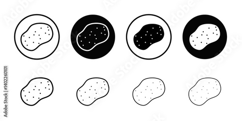 Potato icon Flat art illustration in outline