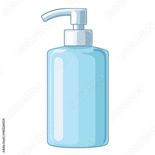 Light Blue Plastic Soap Dispenser Pump Bottle
