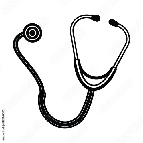 illustration of a stethoscope on white background