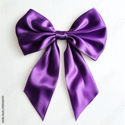 Obraz na płótnie Purple satin bow, elegant and luxurious w salonie