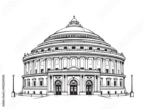 Sagrada Familia Line Art Illustration