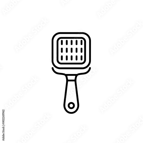 Kitchen utensil illustration of a slotted spatula  