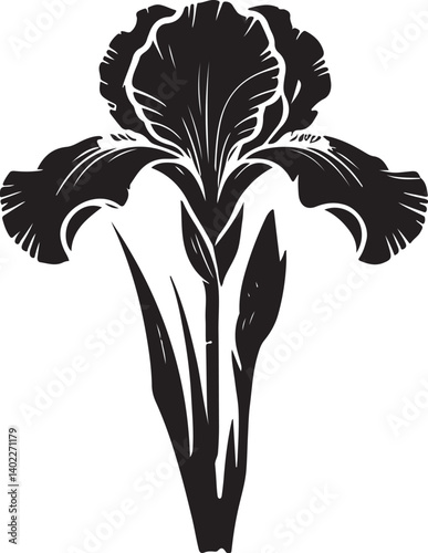 Iris Silhouette Vector Illustration
